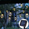 KIKIELF Stringa di luce esterna solare LED festone lucine ghirlanda stradale per Natale giardino campeggio terrazza lampada decorazione festa