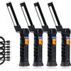 Heinast Torcia USB ricaricabile Batteria incorporata Torcia da campeggio Lampada da lavoro a LED con base magnetica 5 modalità per campeggio all'aperto domestico