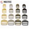 Meetee 5/10 Pezzi Fibbia in Metallo da 20/25/31/38mm per Zaino, Chiusura a Regolazione Scorrevole, Gancio a Tre Vie per Cinghia Borsa, Accessori Anello Cintura