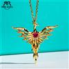 ANU JEWEL AnuJewel Phoenix Ciondolo placcato oro giallo Mitologia Classica delle montagne e dei mari 50 cm Collana in argento sterling 925 Gioielli