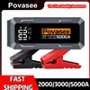 POVASEE 12V Auto Jump Start 2000A-5000A Batteria per auto Avviamento Booster Avvio di emergenza Accumulatori e caricabatterie di riserva portatile Dispositivo di avviamento automatico