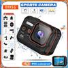 DIXSG Telecamera Wi-Fi 4K HD 60FPS 170 ° Telecamera per casco da moto per bici impermeabile per sport all'aria aperta con telecamera ad azione grandangolare con schermo a LED