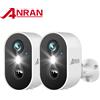 ANRAN 2/3/4PCS Batteria Telecamera 2K 2.4G WiFi Telecamera Protezione Domestica Telecamera di Sicurezza Rilevazione PIR, Archiviazione Cloud di Base Gratuita, 5200mAh