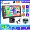 Podofo 7 pollici Multimedia Navigazione GPS Wireless Carplay Android Auto Bluetooth Musica FM AUX 360 ° Lettore intelligente per auto con angolo di visione