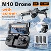 NONE Drone RC M10 Originale con Doppia Fotocamera HD 8K Professionale, Schermo FPV, Motore Brushless, Evitamento Ostacoli, Quadricottero Giocattolo