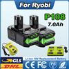 powtree Batteria 7Ah per RYOBI P108 18V Plus, 18 Volt Li-ion per Utensili Elettrici P108 P104 P107 RB18L50 RB18L20 BPL1815 RB18L40