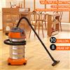 NONE Aspirapolvere Industriale Wet & Dry da 10 Galloni, 8.0 HP di Potenza Massima, con Funzione Soffiante, in Acciaio Inox per Officina, Autolavaggio, Tappeti