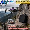 Lenovo Drone Originale A19 Pro 8K Professionale con Doppia Fotocamera HD, Quadricottero Pieghevole Brushless, GPS 5G, Droni RC a Lunga Distanza, Giocattoli