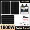 SOECOPO Kit pannello solare portatile 1800W Pannelli solari 3 * 600W Controller 100A gratuito Doppio USB 5V per alimentatore per apparecchiature da campeggio