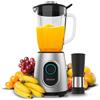 Cecotec Frullatore Cecotec Power Black Titanium 2000MAX Inox. 1800W, 27800RPM, Lame in Titanio Nero, Caraffa in Vetro 1