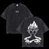 Bandai Anime Dragon Ball Cosplay T-shirt lavata in cotone manica corta ampia ampia maglietta sportiva casual fitness abbigliamento Harajuku da uomo