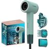 Cecotec Asciugacapelli Compatto e Leggero DryNova 3in1 Menta. 1600W, 110000RPM, Motore Brushless, Volumizzatore