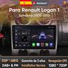 Junsun Autoradio Junsun con AI vocale per Renault Logan 1 Sandero 2009-2013 Dacia Duster, CarPlay, Android Auto, 2DIN con BT, DAB+, GPS, RDS