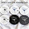 tandorio Quadrante Tandorio Fashion "Who Cares, I'm Already Late" Adatto per NH35 ETA 2824 PT5000 Miyota 8215 29mm Quadrante Bianco/Nero