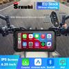 Srnubi Navigatore GPS per Moto da 6,25 Pollici con CarPlay, Portatile, IP67 Impermeabile e Antipolvere, Schermo Touch, DVR, per Moto Universali