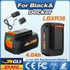 powtree Batteria ricaricabile 4.0ah per Black & Decker 40v, compatibile con LBXR36, BL20362, LBX2040, LST420 per utensili elettrici.