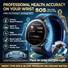 GUHUAVMI Nuovo Smartwatch per la Salute con Airbag, Pressione Sanguigna, ECG+PPG, Diagnosi AI, Lipidi nel Sangue, Acido Urico, SOS, Assistenza Remota per Uomini e Donne