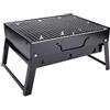Maxia Market Barbecue portatile al carbone, Barbecue da tavolo, Griglia pieghevole per giardino, picnic, feste, cucina all'aperto, campeggio
