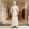 NONE Manichino da Sartoria Femminile Regolabile in Altezza 25''-47'' con Treppiede, Testa in Lino e Mani in Legno per Sartoria e Cucito