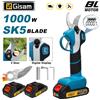 Gisam Forbici Elettriche Senza Fili Gisam Brushless 40mm per Potatura Alberi da Frutto e Bonsai, Compatibili con Batteria Makita 18V