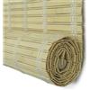 NONE Tenda a Rullo in Bambù Naturale Beige -MIGLIORATA- Tenda Romana Ecologica con Kit di Installazione Incluso - 14 Misure Disponibili per Finestra, Porta o Terrazza