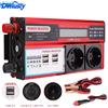 DWiusty Inverter a Onda Sinusoidale Pura 4000W da 12V a 220V/230V 50/60HZ con 4 Prese USB EU per Ricarica e Display LED