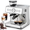 acekool Macchina per Espresso Semi-Automatica 20 Bar con Macinacaffè Integrato e Montalatte a Vapore per Cappuccino e Latte