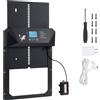 SucceBuy Porta Automatica per Pollaio Alimentata a Batteria DC con Display LCD, Sensore Luce, Timer, Funzione Manuale Anti-Pizzicamento in Lega di Alluminio per Fattoria