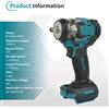 HGTUGO Chiave elettrica, coppia massima 1200 Nm, motore brushless, chiave elettrica senza fili, attacco quadrato da 1/2 pollice, 5 velocità, per batteria Makita 18V