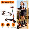 AATOTMGO Monopattino elettrico leggero per bambini con luci, autonomia massima di 15/7/6 km, 2/3 modalità (8-16 km/h), per bambini dai 6 ai 14 anni, monopattino elettrico pieghevole da 6,5 pollici con 3