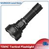 Wurkkos TD01C 21700 Torcia tattica ricaricabile a LED da 1800 lumen con luce di posizionamento, portata 1000m, impermeabile IPX8, interruttore posteriore, adatta per escursioni all'aperto ed