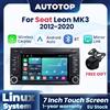AUTOTOP Autoradio Linux Wireless CarPlay per Apple Android Auto Seat Leon MK3 5F 2012-2020 Navigazione GPS FM DSP Multimedia Stereo Touch Screen Telecamera Posteriore