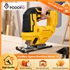 NONE Seghetto elettrico Podofo 3500 giri/min, seghetto a batteria con angolo di taglio a 45 gradi, utensile multifunzione per la lavorazione del legno con luce LED, compatibile con batteria Dewalt 20V.