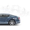 Generisch Adesivo per auto, adesivo per carrozzeria auto, adesivo decorativo esterno automobilistico, riflettente, floreale, autoadesivo, per auto SUV