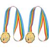 VICASKY 2 Pezzi Medaglie Running Medaglie Sprint Medaglia di Metallo in Lega di Zinco Oro con Nastro da Collo, per Gare Sportive e Scuola, Corridori e Appassionati di Maratona