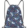 SMAZDFXX Zaino con coulisse Sharks Sea, pieghevole, con cordino, zaino sportivo, borsa da palestra, impermeabile, leggero, per yoga, 16,5 X19,6 modello 1-118