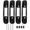UKCOCO 4 Set Fibbia di Fissaggio per Pagaia Clip Porta Pagaia Fissa Plastico e Lega Nero per Kayak Canoa Canottaggio