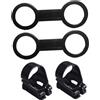 Healeved Clip in Silicone e ABS per Maschera e Tubo Snorkel, Nero, 4 Pezzi, Flessibile e Resistente, Accessorio per Sport Acquatici