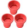 POPETPOP 3 Pezzi Golf Ball Retriever Recuperatore di Palline da Golf in Gomma Rosso Ventosa Sicura Accessorio Putter Grip Attachment Practice Ranges e Tournament Courses