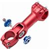 DUANSIYU Attacco Manubrio MTB Attacco Manubrio Regolabile for Bici 31,8 mm MTB for Bicicletta 0-60 Gradi Tappo Riser Barra Rossa Prolunga for