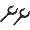 Moyeetings 2 Supporti per in Nylon Nero per Barche a, Derive, Gommoni, Zattere (14,5 Cm)