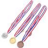 TOYANDONA 6 Pezzi Medaglie Sportive e Ragazzi in Lega di Zinco con Nastro al Collo, Design Robusto e Facile da Trasportare per Eventi Sportivi e Gare Scolastiche