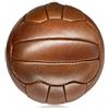 Generic Pallone da calcio vintage a 18 pannelli in pelle, misura 5, cucito a mano, in vera pelle, stile retrò, classico, marrone, regalo tradizionale per collezionisti e appassionati di calcio
