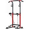 Leiblsufo Pull Up & Dip Station Dip Stand Power Tower, Adjustable Height Home Strength Training Fitness Workout Station, Suitable for Teenagers, Women, Men