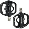 chamlai Pedali a scatto per MTB Flat & SPD, compatibili con Shimano SPD (2 fori), 9/16 pollici per mountain bike, trekking, City & Indoor Cycling