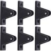 BRIGHTFUFU 6 Pezzi Raccordo Bimini Top in Nylon, Supporto a Montagna, Hardware per Barca e Yacht, Nero, Kit Connettore, per Pesca e Crociera