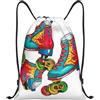 SMAZDFXX Zaino con coulisse Borsa sportiva da palestra Pattini a rotelle colorati Borse con coulisse per palestra Sport Yoga Viaggio Medio