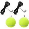 Kichvoe Palline da Tennis con Spago per Allenamento, 2 Pezzi, in Fibra Chimica, per Principianti e Allenamento Autonomo