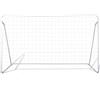 Fengshui Porta da calcio, 240 x 90 x 150 cm, in acciaio, rete in poliestere | Resistente alle intemperie, con ancoraggio in acciaio, facile da montare, pali robusti