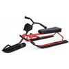AsrMyjcx Slitta con Freni Slitta da Neve Slitta con Sterzo Slitta Sportiva Telaio in Acciaio Base in HDPE con Struttura Robusta E Scorrimento Stabile Adatta, Rosso